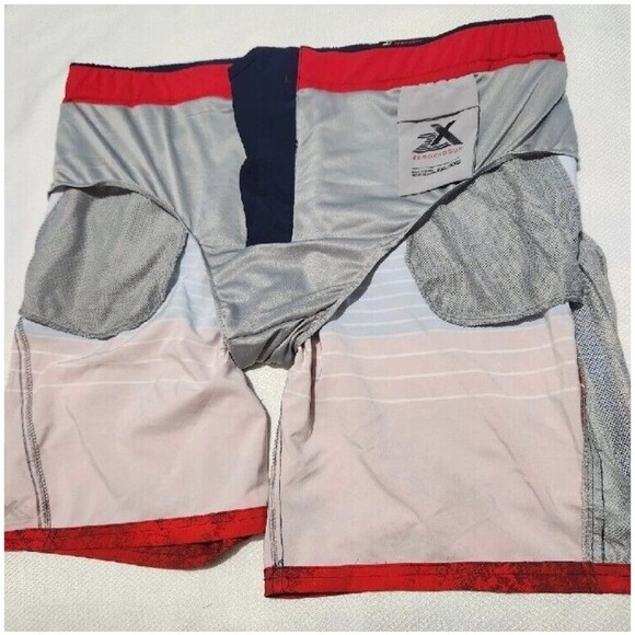 Zeroxposur Swim Trunks For Men Size XXLarge Swim Shorts UV Protection Blue/red - Picture 4 of 6